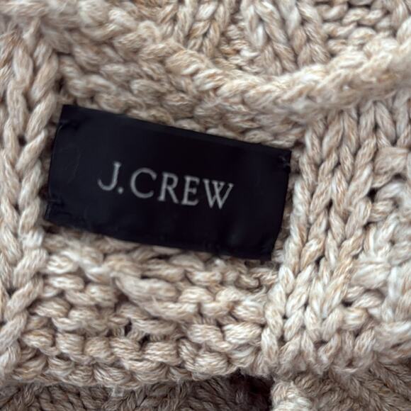 J.Crew Men’s Beige Fisherman Cable Knit Button Up Cardigan Sweater - Picture 3 of 4